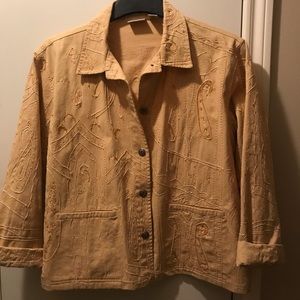 Gold jacket with beading